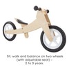 Toy Time 3-in-1 Balance Bike, Multistage Wooden Walking Tricycle Convertible, Boys/Girls Toy, Indoor/Outdoor 454548HEW